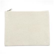 Creative Craft Products Craft Blank Cotton Cosmetic Bag Natural | 21.5cm x 17cm