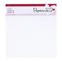 Papermania 8in x 8in White Cards and Envelopes (Pack of 6)