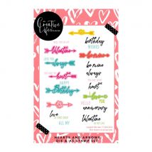 My Creative Life Stamp & Die Set Love Is In The Air Hearts And Arrows | Set of 34