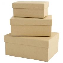Papermania Bare Basics Nesting Boxes Rectangle S/M/L | Set of 3