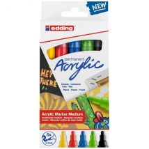 Edding 5100 Acrylic Marker Pen Set Medium Basic | Set of 5