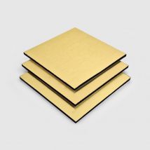 Gold Brushed Aluminium Composite Panel - 3.0 mm - Gold - Cut to Size Dibond