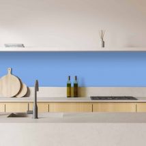 Light Blue Acrylic Kitchen Splashback (Gloss Finish) - 3.0 mm - Blue - Cut to Size Perspex