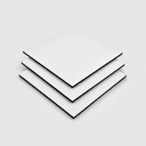 White Aluminium Composite Hoarding Board (Single Sided Print Only) - 3.0 mm - White - Cut to Size Dibond