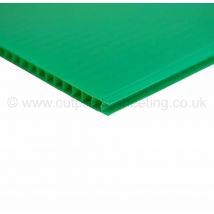 Green Correx Fluted Polypropylene Sheet 2440mm x 1220mm - 4.0 mm - Green - Standard Size