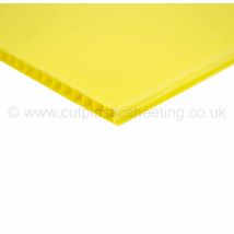 Yellow Correx Fluted Polypropylene Sheet 2440mm x 1220mm - 4.0 mm - Yellow - Standard Size
