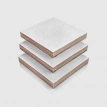 12mm White Smooth PP Faced Plywood (Rega Mel) - 12.0 mm - Cut to Size Cut Plastic Sheeting