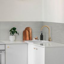 Brushed Steel AluSplash Splashback - 900mm x 800mm - Standard Size