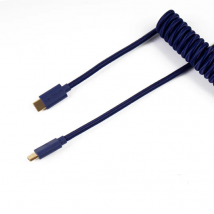 Keychron Cable Coiled Aviator - USB C - Bleu