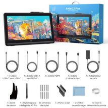 XPPEN Artist 22 Plus/5080LPI/22"/Noir