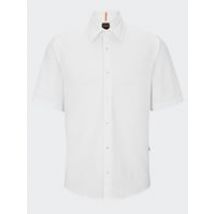 BOSS Men's Rash_2 Regular-Fit Short-Sleeved Shirt in White