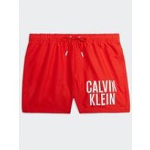 Calvin Klein Underwear Men's Intense Power Medium Drawstring Swim Shorts in Cajun Red