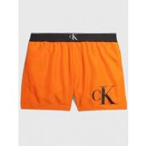 Calvin Klein Underwear Men's CK Monogram Swim Shorts in Sun Kissed Orange