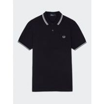 Fred Perry Men's Twin Tipped Fred Perry Shirt in Black / White / White