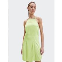 Calvin Klein Jeans Women's Repeat Logo Strappy Dress in Jaded Green