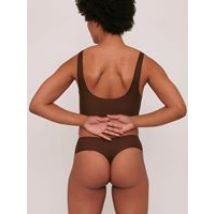Organic Basics Women's Invisible Cheeky Thong 2-Pack in Walnut