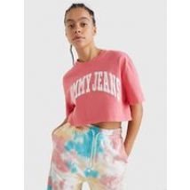 Tommy Jeans Women's Oversized Cropped T-Shirt in Garden Rose
