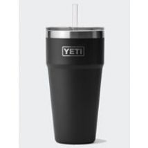 YETI Rambler 26 Oz (760ml) Stackable Cup with Straw Lid in Black