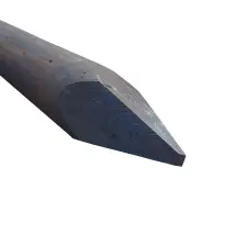 UK 2.4m x 150mm Creosoted Machined Round Strainer Post Pointed