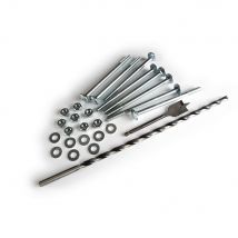 Kit fixation poteau 120x120mm sur solive -