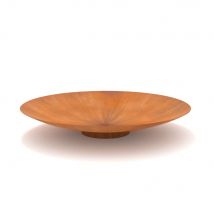 Brasero KEYO Ø120 cm - effet acier corten - chauffage extérieur - feu de bois - obrazzo
