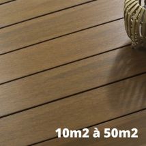 Kit terrasse composite - NAVIA Teck 10m² à 50m²
