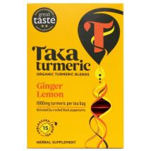 Kurkuma Thee Ginger & Lemon Bio (Taka Turmeric) 15 zakjes