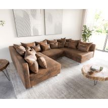 Wohnlandschaft Clovis Braun Antik Optik Modulsofa