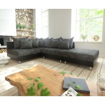 Ecksofa Clovis Schwarz Modulsofa Hocker Ottomane Links