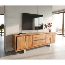Lowboard Live-Edge 200 cm Akazie Natur 4 Türen 2 Schübe