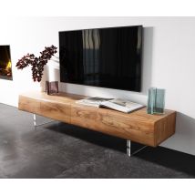 Lowboard New Live-Edge 175 cm Akazie Natur 4 Türen Acrylfuß