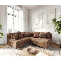Ecksofa Clovis Braun Antik Optik Ottomane Links Modulsofa