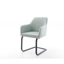 Freischwinger Greg-Flex Stripes Mint Freischwinger flach Schwarz Taschenfederkern