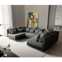 Wohnlandschaft Clovis Schwarz Modularsofa Modulsystem