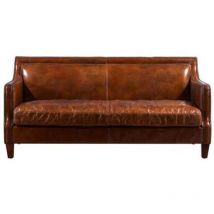 Chichester Vintage Distressed Leather 3 Seater Stud Sofa