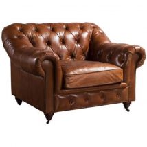 Wellington Chesterfield Vintage Distressed Leather Armchair