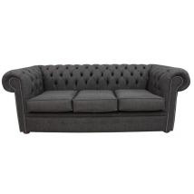 Chesterfield 3 Seater Charles Charcoal Fabric Sofa Offer