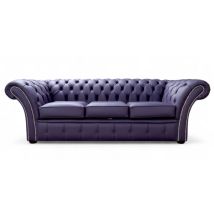 Chesterfield Balmoral 3 Seater Sofa Settee Shelly Amethyst Purple Leather