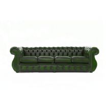 Chesterfield Kimberley 4 Seater Sofa Antique Green Real Leather