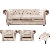 Chesterfield 3 Seater + 2 x Club chairs + Footstool&amp;hellip;