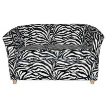 Tub Chair Sofa Velour Fabric Bucket Chair Animal Print Zebra