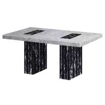 Teodoro Natural Marble Dining Table With Lacquer Finish