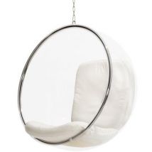 Eero Aarnio Bubble Chair Lounge &amp;amp; Warten Eero Aarnio Originals Farbe: Leder weiss