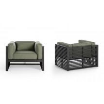 Gandia Blasco DNA Lounge Chair mit niedriger Rückenlehne Tisch Gandia Blasco