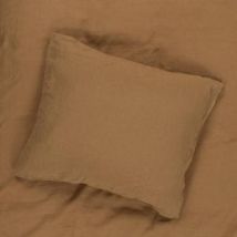 Homelinen Sofie Kissenbezug 50x50 cm Nützliches Homelinen Labels Farbe: Cognac