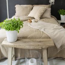 Homelinen Remy Bettbezug - 135x200cm Nützliches Homelinen Labels Farbe: Cloudy Grey