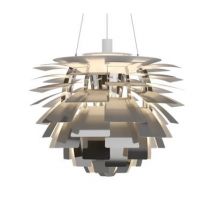 Louis Poulsen PH Artichoke Pendelleuchte Licht Louis Poulsen Durchmesser: 480 Farbe: Edelstahl matt