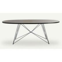 Magis XZ3 Table Tisch oval Tisch Magis Gestell: lackiert schwarz Tischplatte: MDF weiss