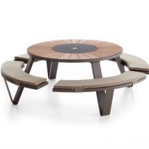 Extremis Pantagruel Picnic Outdoor Extremis Holz: Hellwood Metall  : earth pulverbeschichtet