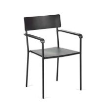 Serax August Alu Stuhl mit Armlehnen Outdoor Serax Farbe: schwarz Breite: 48 8cm breit